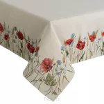 Obrus gobelinowy 140x180 1306 naturalny z nadrukiem maków - 6