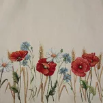 Obrus gobelinowy 140x180 1306 naturalny z nadrukiem maków - 2