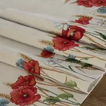 Obrus gobelinowy 140x180 1306 naturalny z nadrukiem maków - 3