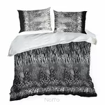 Pościel z makosatyny 160x200 EVA 17 Eva Minge stalowa dwustronna z designerskim wzorem z kolekcji Premium - 7