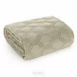 Narzuta welwetowa 170x210 SOFIA 5 beżowa pikowana hot press w geometryczny wzór - 5