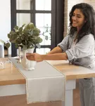 Nakładka 85x85 LACE kremowa wykończona szampańską koronką - 6