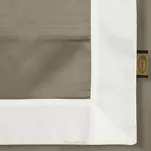 Pościel satyna bawełniana 160x200 LAURA kawowa zdobiona ozdobną białą kantą z kolekcji Nova Style - 4