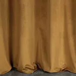 Zasłona gotowa na przelotkach 140x250 MELANIE welwetowa miodowa o aksamitnej strukturze - 5