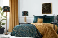 Zasłona gotowa na przelotkach 140x250 MELANIE welwetowa miodowa o aksamitnej strukturze - 11