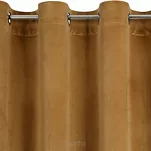 Zasłona gotowa na przelotkach 140x250 MELANIE welwetowa miodowa o aksamitnej strukturze - 8