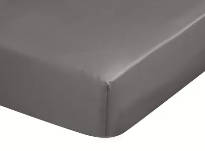 Prześcieradło z satyny bawełnianej z gumką DINA stalowe 100x200 z kolekcji Diva Line