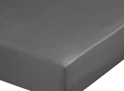 Prześcieradło z satyny bawełnianej z gumką DINA stalowe 100x200 z kolekcji Diva Line