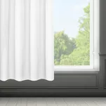 Zasłona gotowa na przelotkach 140x175 RITA jednokolorowa biała z miękkiej tkaniny - 2