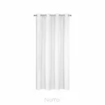 Zasłona gotowa na przelotkach 140x175 RITA jednokolorowa biała z miękkiej tkaniny - 8