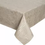 Obrus 140x220 COLETTE beżowy z przecieranym złotym wzorem z domieszką wiskozy - 5