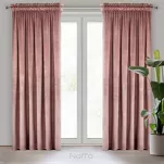 Zasłona na taśmie 140x270 MELANIE welwetowa ciemny róż o aksamitnej strukturze - 5