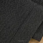 Bieżnik bawełniany 40x140 STELLA 1 czarny zdobiony kantą z wplecioną nicią srebrną - 3