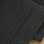 Bieżnik bawełniany 40x140 STELLA 1 czarny zdobiony kantą z wplecioną nicią srebrną - 5