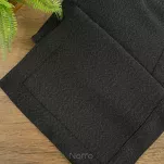 Bieżnik bawełniany 40x140 STELLA 1 czarny zdobiony kantą z wplecioną nicią srebrną - 7