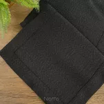 Bieżnik bawełniany 40x140 STELLA 1 czarny zdobiony kantą z wplecioną nicią srebrną - 7