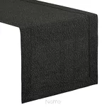 Bieżnik bawełniany 40x140 STELLA 1 czarny zdobiony kantą z wplecioną nicią srebrną - 3