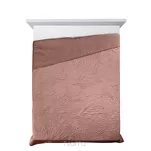 Narzuta welwetowa 170x210 LUIZ 4 różowa pikowana we wzór liści palmy Design 91 - 4