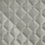 Narzuta na fotel welwetowa 70x160 DIMON srebrna pikowana w geometryczny wzór - 3