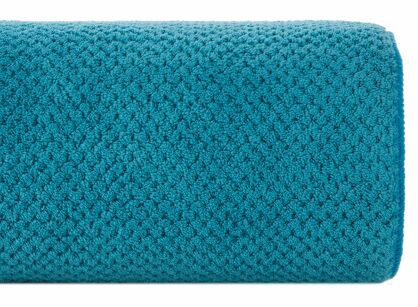 Ręcznik szybkoschnący 50x90 ZOE 1 turkusowy z mikrofibry o ryżowej strukturze