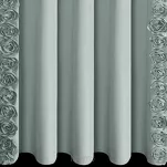 Zasłona na taśmie 140x270 ROSES Eva Minge welwetowa miętowa z pasem róż 3D - 7