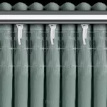 Zasłona na taśmie 140x270 ROSES Eva Minge welwetowa miętowa z pasem róż 3D - 5