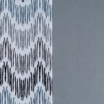 Obrus 140x220 z bieżnikiem 33x220 ANITA 2 popielaty z kontrastowym wzorem botanicznym - 2