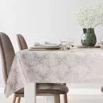 Obrus 160x300 INES 6 jasny srebrny w subtelne różyczki ze srebrną nicią z kolecji Diva Line - 7