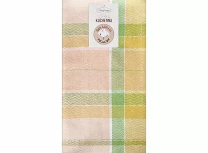 Ścierka kuchenna 50x70 OLIVIA 2 zielona w jodełkę z bawełny