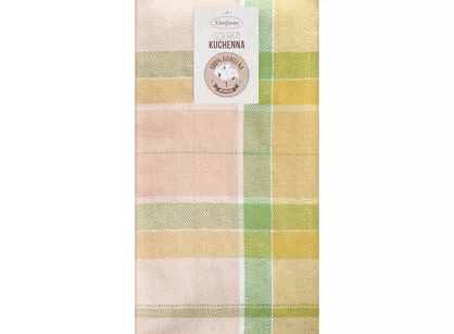 Ścierka kuchenna 50x70 OLIVIA 2 zielona w jodełkę z bawełny