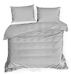 Pościel satynowa 140x200 NOVA 3 jednokolorowa gładka srebrna - 3