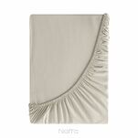 Prześcieradło z bawełny renforce z gumką 220x200 beżowe BASIC - 5