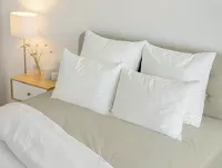 Prześcieradło z bawełny renforce z gumką 160x200 beżowe BASIC - 8