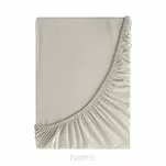 Prześcieradło z bawełny renforce z gumką 160x200 beżowe BASIC - 4