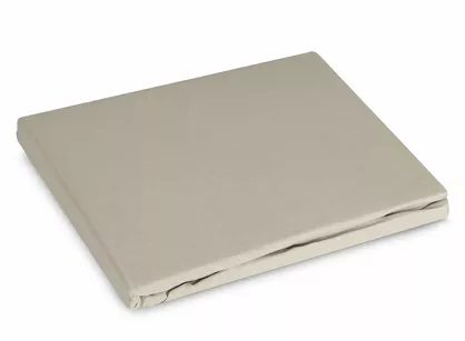 Prześcieradło z bawełny renforce z gumką 160x200 beżowe BASIC