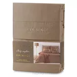 Pościel z makosatyny 220x200 ELEGANT 1E Eva Minge jasny brąz z ozdobną kantą i haftem - 5