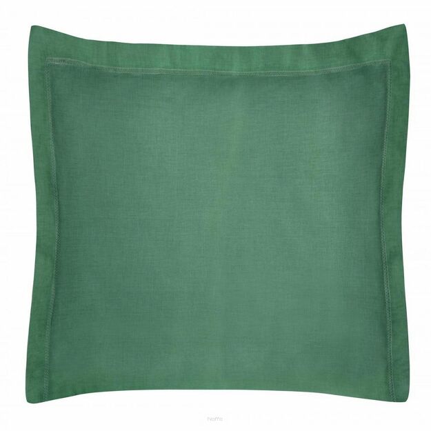 Poszewka bawełniana 40x40 NOVAC ciemna zieleń z ozdobną kantą Nova Colour