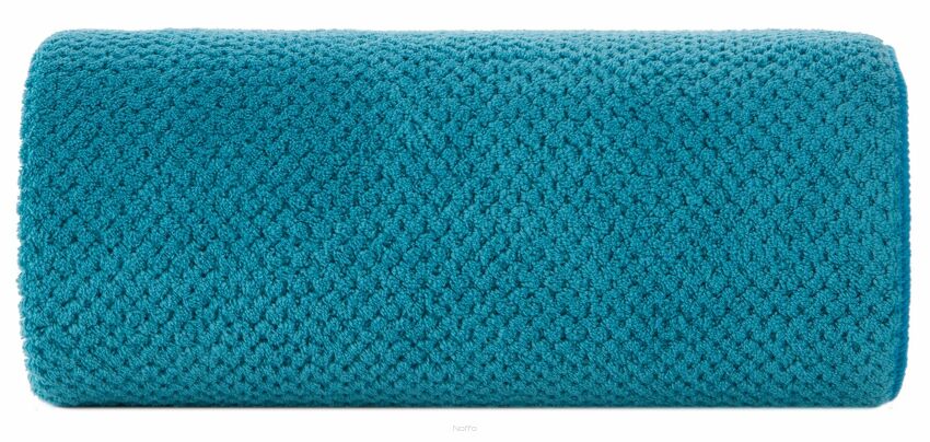 Ręcznik szybkoschnący 70x140 ZOE 1 turkusowy z mikrofibry o ryżowej strukturze