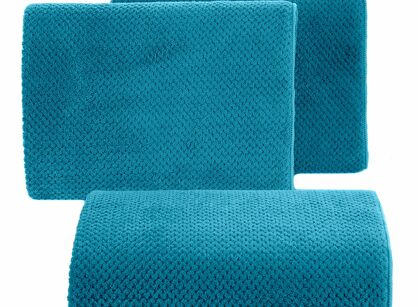 Ręcznik szybkoschnący 70x140 ZOE 1 turkusowy z mikrofibry o ryżowej strukturze