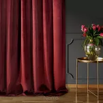 Zasłona na taśmie 140x270 VILLA welwetowa ciemne bordo o aksamitnej strukturze - 10