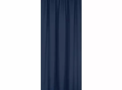 Zasłona na taśmie 135x270 LOGAN zaciemniająca granatowa jednokolorowa z półmatowej tkaniny