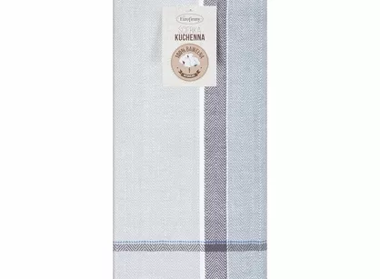 Ścierka kuchenna 50x70 OLIVIA 1 popielata w jodełkę z bawełny