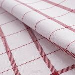 Ścierka kuchenna 50x70 CHECK czerwona w kratkę z bawełny - 3