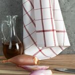 Ścierka kuchenna 50x70 CHECK czerwona w kratkę z bawełny - 5