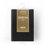 Serwetka welwetowa 30x40 MELINDA czarna wykończona mankietem 4 szt. - 2