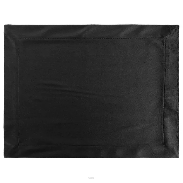Serwetka welwetowa 30x40 MELINDA czarna wykończona mankietem 4 szt.