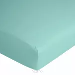 Prześcieradło z bawełny jersey z gumką miętowe 140x200 Design 91 - 3