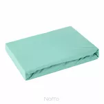 Prześcieradło z bawełny jersey z gumką miętowe 140x200 Design 91 - 2
