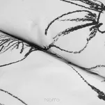 Pościel z makosatyny 160x200 FLAVIA Eva Minge biała czarna wzór kwiatowy Premium - 5