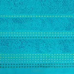 Ręcznik 70x140 POLA turkusowy z kolorową bordiurą zakończoną stebnowaniem 500 g/m2 - 3